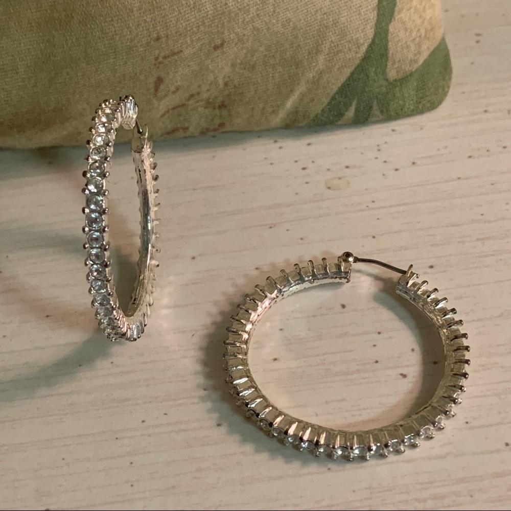 Macy’s CZ Circle Hoops - Picture 3 of 12